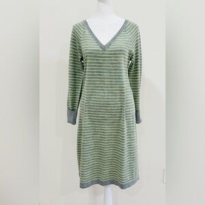 NWT Gap Wool Blend Maternity V-Neck Striped Sweater Dress‎ Sz M